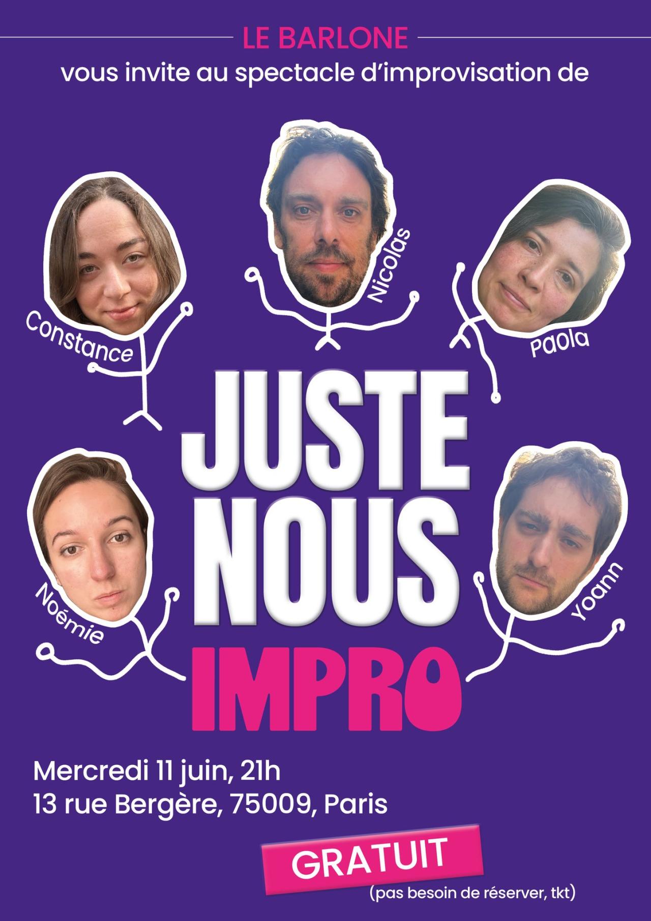 Juste Nous Affiche Spectacle